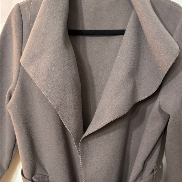 Boohoo Taupe Wrap Coat - Picture 4 of 4